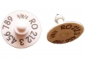 Crotalie electronica Flexa Buton RFID + Buton varf metalic, pentru caprine, al 2-lea mijloc de identificare